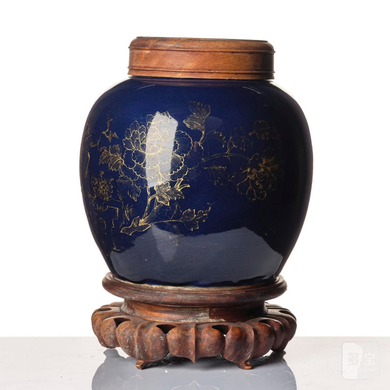 A blue glazed jar, - 图2